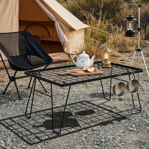 SUNNYNEST Folding Camping Table 60x35x34cm Portable Picnic Side Table — view 4