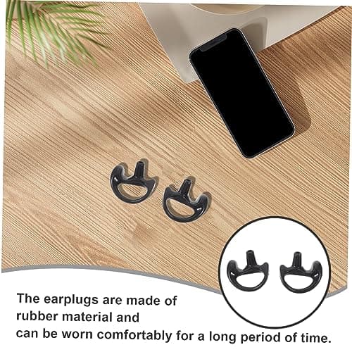 Holibanna Earplugs Replacement Tube Rubber Kits Coil Suitable Audio Ear for or Lightweight Black Reusable and Earpiece Insert Interphone Left or Right for Portable Use — view 2