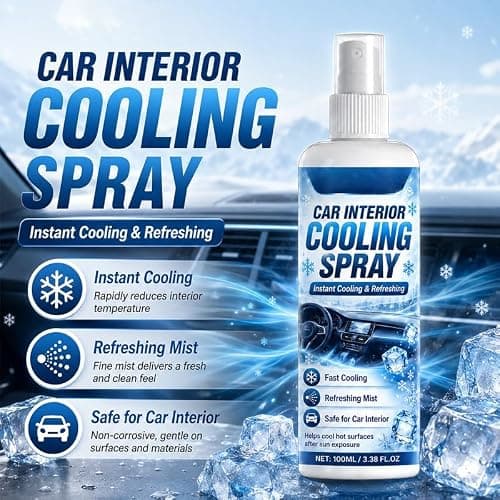 Cooling Mist Spray, Cooling Spray for Car, Instant Heat Relief, Air Refresh Cooling Spray for Quick Cooldown for Long Driving Commuting Travel Road Trip (C) — view 4