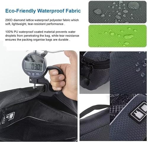 Packing Cubes for Suitcases,SWEDOU 4pcs Large Packing Cubes Luggage Carry-On Suitcase Oragniser Bags for Travel Waterproof Storage Bag for Clothes (4color) — view 3