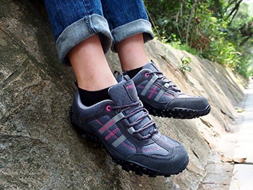 Knixmax Women's Walking Shoes, Lightweight Trainers, Grey UK 6/EU 39 — view 2