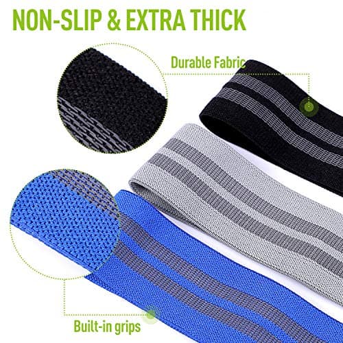 CFX Resistance Bands 3 Sets, Premium Exercise Bands with Non-Slip Design for Hips & Glutes, 3 Resistance Level Workout Booty Bands for Women and Men,Home Training,Fitness,Yoga — view 2