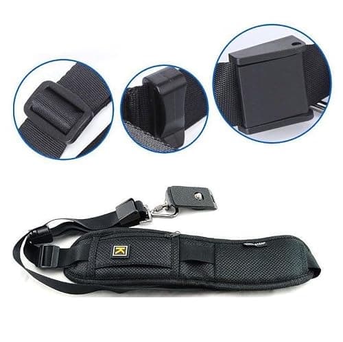 London Express Camera Shoulder Strap, Anti-slip Over Shoulder Camera Sling Strap Quick Release with Safety Tether, Comfortable Camera Neck Strap for for Canon Nikon Sony DSLR SLR, Black, One Size — view 4