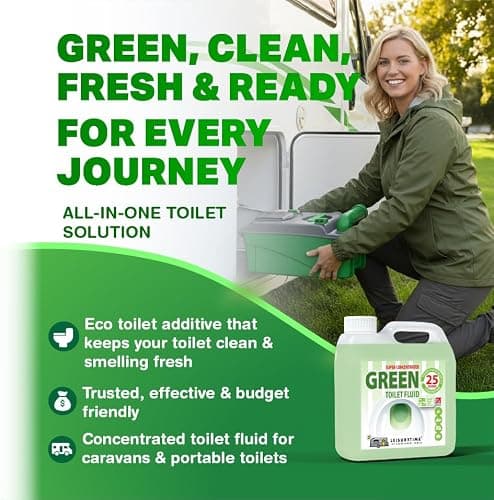 Green Eco 2in1 Caravan, Motorhome Chemical Toilet Fluid 1L – 25 Treatments — view 4