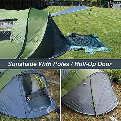 Pop Up Tent for 4-6 Person Camping Tent Waterproof 5000mm Double Layer — view 6