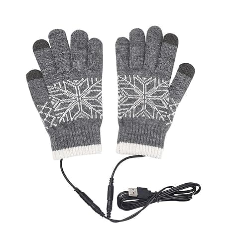 Nuaoxyeu Warehouse Deals Clearance Thermal Gloves Heating Gloves Rechargeable Travel Gloves for Cold Weather Winter Outdoor Gear for Workout Walking Gifts Under 5 Pounds