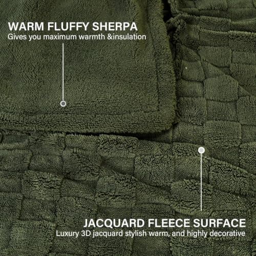 Heated Blanket, Electric heated throw 160x130CM Green, Electric Blanket — view 3