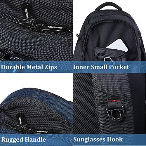 POWER KING Hiking Backpack 30L, Lightweight Casual Backpack for Men Women, Outdoor Travel Daypack for Camping Mountaineering Walking Cycling Climbing Sport, BlackI — view 6