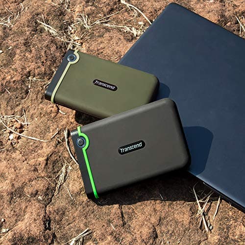 Transcend StoreJet 25M3 1TB Rugged Portable Hard Drive, Military Grade Shockproof, USB-A 3.1 Portable HDD for PC, Mac & Laptop, Iron Gray TS1TSJ25M3S — view 3