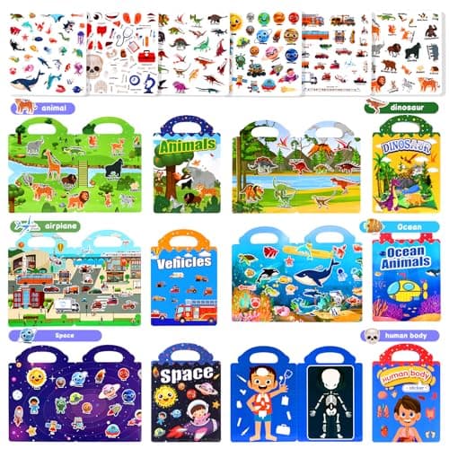 BuyCard 6 Pack Reusable Sticker Book for 2 3 4 Year Olds — view 4