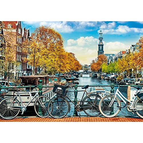 Trefl 10702 1000 Elements, Thickest Cardboard, Organic, Eco, Holland, Autumn, Travel, Entertainment for Adults and Children from 12 Years, Puzzle Wanderlust: Autumn in Amsterdam, Netherlands — view 2