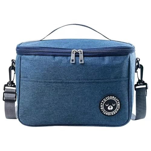 12.7L Large Family Picnic Cooler Bag Thermal Lunch Bag Cooling Bag for Work Beach Picnic Camping Keep Food Warm or Cold Insulated Cooling bag for Camping,BBQ,Family,Car and Outdoor Activities (blue)