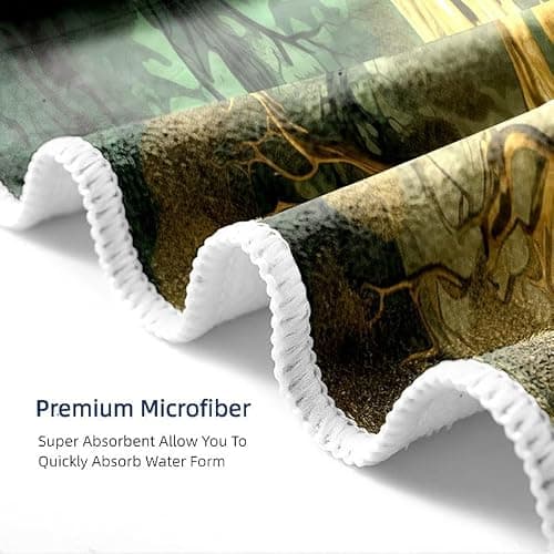 70x140 cm Sand-Free Quick-Dry Beach Towel Extra Large Artistic Tree Pattern Travel & Pool Towel Lightweight Super-Absorbent Gold for Adults & Kids Cruise,Holiday,Pool,Lounge Sunbathing — view 6