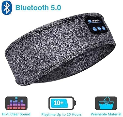 ePalZoneXP Sleeping Headphone, Overhead Headband, Eye Mask Headphones, 2026 Bluetooth 5.4 Wireless, Stereo Earphone, Music Headband for Side Sleepers Sports Headphone Outdoor UK (Grey) — view 2