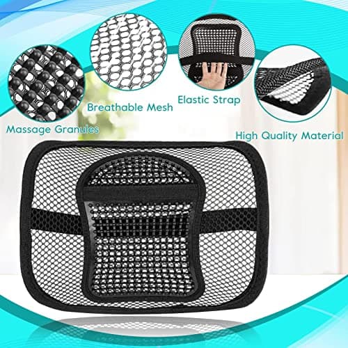 m zimoon Mesh Lumbar Back Support Cushion,Chair Support with Elastic Strap — view 6