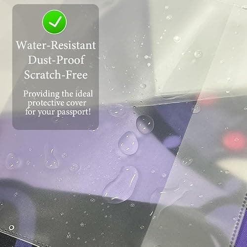 Pack of 4 | UK Passport Covers Transparent, Protective Passport Holders, Frosted PVC Passport Case, UK Passport Cover Water & Dust Proof, Anti Scratches — view 4