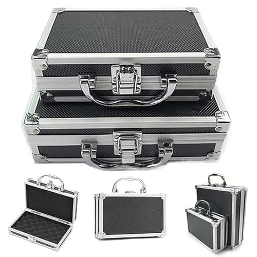 Aluminium Frame Tool Case with Padded Foam Travel Case(M 21.5x21.5x6.5cm) — view 3