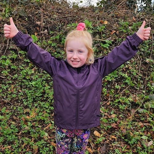 Blu Apparel Kids Waterproof Jacket Childrens Rain Coat ideal for School Coat, Walking Windproof Jacket, Childrens Rain Jacket (UK, Age, 7 Years, 8 Years, Regular, Purple) — view 2