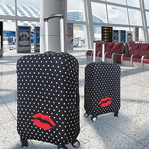 Explore Land Travel Luggage Cover Suitcase Protector Fits 18-22 Inch Luggage (Polkadot, S) — view 6