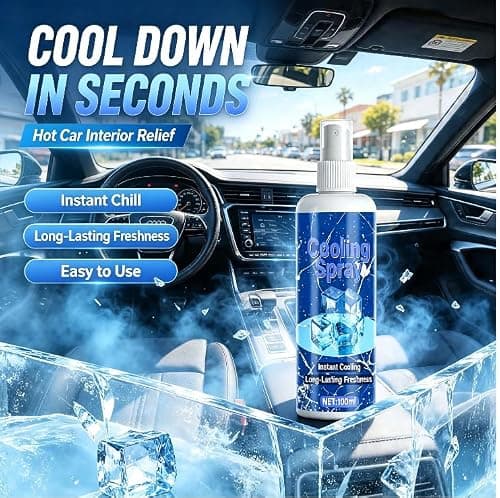 Cooling Mist Spray, Cooling Spray for Car, Instant Heat Relief, Air Refresh Cooling Spray for Quick Cooldown for Long Driving Commuting Travel Road Trip (A) — view 2