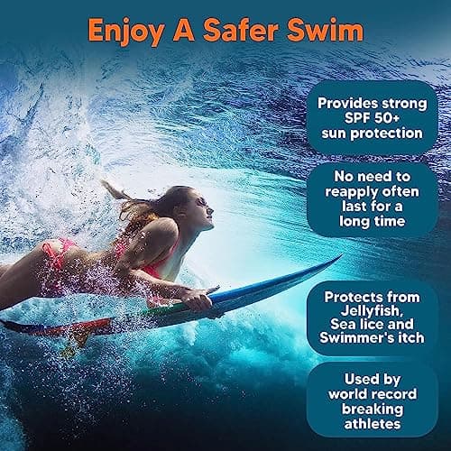 Safe Sea Zinc Oxide Sunscreen SPF50 | Clear Mineral Face Sunscreen Without White Cast | Anti-Jellyfish Sting Protective Lotion | Coral Reef Safe | Travel Size - 60ml (3 tubes) — view 6