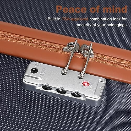 Kono Cabin Suitcase Hand Luggage Suitcase Lightweight ABS Small 20" Suitcase with 4 Wheels Spinner and TSA Lock — view 4