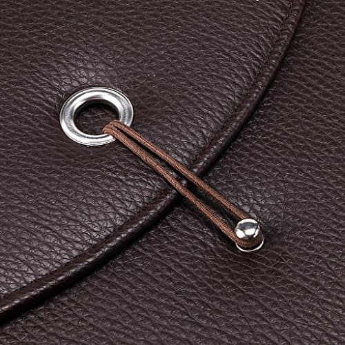 IGNPION PU Leather A4 Expanding Folder File Organisersn 13 Pocket Document Wallet Portfolio Business Folder with Elastic Closure (Brown) — view 5