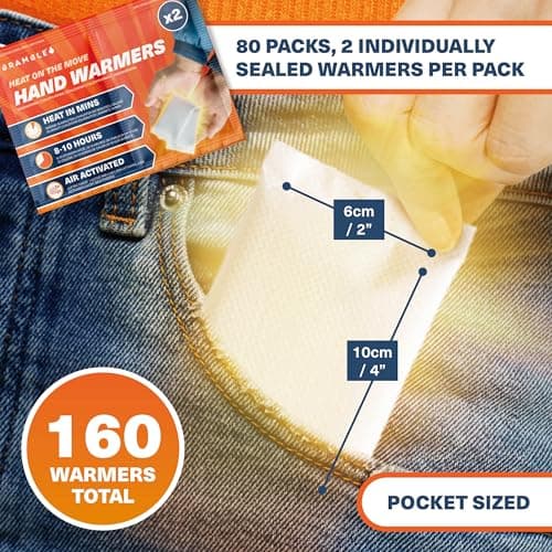 Bramble - Hand Warmers (80 Pairs, 160 Total) - Air Activated Pocket Warmers for Outdoor Activities - Warm in Minutes - Up to 10 Hours Heat — view 4