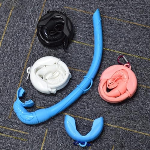 Silicone Roll Up Snorkel with Ergonomic Mouthpiece, Foldable — view 4