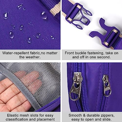 DMLuna Small Crossbody Bags for Women Trendy, Lightweight Waist Pack for Women & Men, Mini Belt Bag, Waist Bag with Adjustable Strap for Running Workout Traveling, Purple — view 4