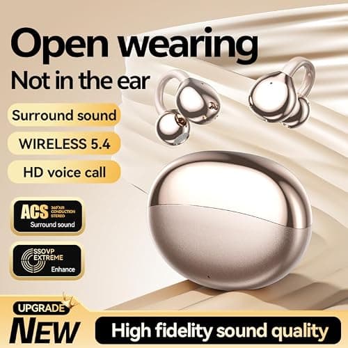 Wireless Open Ear Clip‑on Headphones, Bluetooth 5.4, 48H Playtime, IP55 — view 2