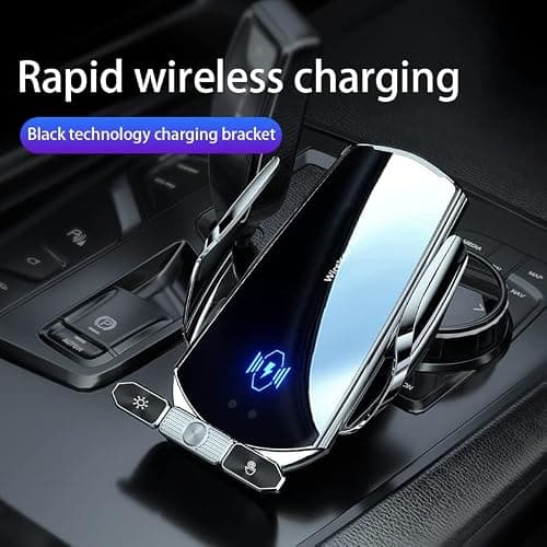 Wireless Car Charger Phone Holder,15W Magnetic Head Auto Clamping Charging — view 4