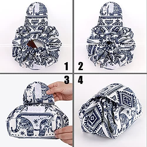 Vavabox Lazy Drawstring Makeup Bag, Flat Lay Cosmetic Bags (Elephant) — view 3