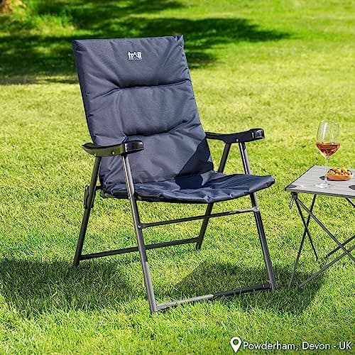 Trail Monarch Fold Flat Camping Chair, Navy Blue — view 2