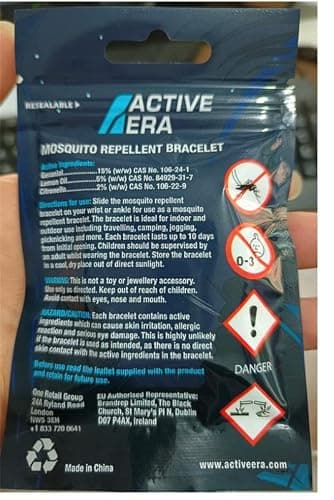 Active Era Mosquito Repellent Bracelet [12 Pack], Insect, Midge & Mosquito Bands - Powerful DEET Free Formula - Waterproof with 250 Hours / 10 Days of Protection for Adults and Kids 3+ — view 3