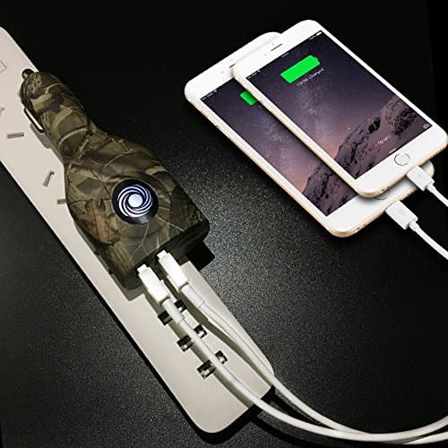 NDLBS Dual USB Car Charger,2-in-1 Car and Home Portable Travel Charger with Foldable Plug for iPhone iPad Galaxy LG (Camouflage) — view 2