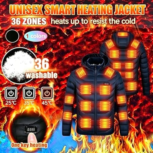 Unisex Heated Jacket Hooded Carbon Fibre Heated Outer Layer for Cold Days — view 2