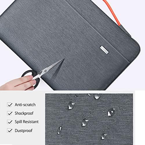 LANDICI 13.3 Inch Laptop Sleeve Protective Case with Handle and Pockets — view 6