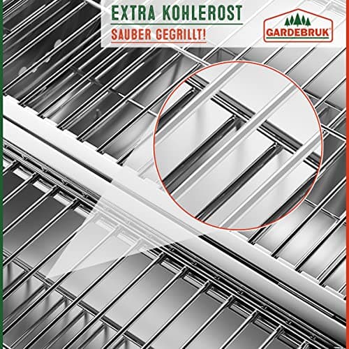 Gardebruk Portable Folding Stainless Steel Double Grill Surface Charcoal Grill for Travel, Camping, Picnics — view 6