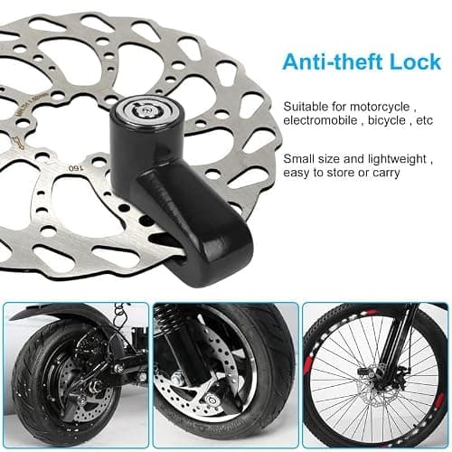 Ainiv Bike Lock, Disc Brake 1300mm/12mm Cycling Cable Lock with 2 Keys,Electric Scooter Accessory Anti-Theft for Xiaomi M365/Pro,Bike, Electric Bike, Skateboards, Strollers, B Black (F5EU-3251053) — view 5