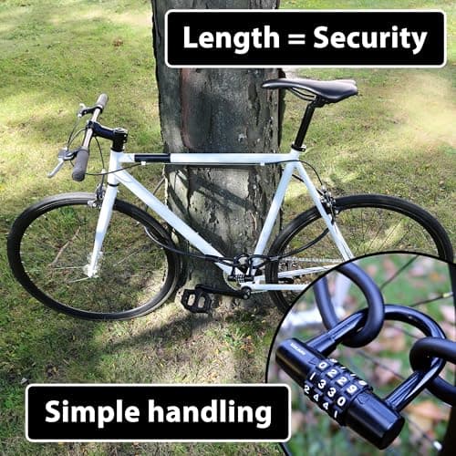 KOHLBURG Combination Cable Bike Lock 6.5ft/2m with Code | Combo Cable Lock — view 6