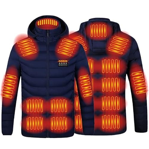 Unisex Heated Jacket Hooded Carbon Fibre Heated Outer Layer for Cold Days