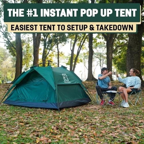 Reactive Outdoor Tent - 3 Second Tent - 3 Sec Instant Pop Up - Easy and Quick Setup Camping - 1 Person Setup Waterproof Double Layer Outdoor Camping Tent (Small (1-2 Person)) — view 2