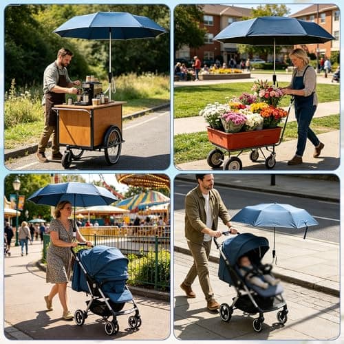 UMCHU 1 Pcs Buggy Umbrella, Umbrella, for Golf Trolleys, Beach Chairs,etc. — view 5