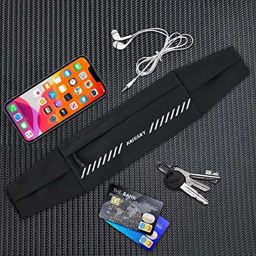 Running Belt Waist Pack Phone Holder Runner Belt Fanny Pack Lightweight Running Pouch for Women Men for iPhone 15 14 13 12 Pro Max, Sweat Resistant Workout Pouch for Running Jogging up to 7.0" — view 2