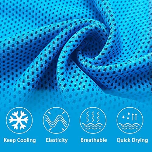 DDSHUN 4 Pcs Cooling Towels, 100x30cm, Cool Cold for Neck, Microfibre Soft Breathable Chilly, for Sports Yoga, Golf, Gym, Camping, Fitness, Workout, Running & More Activities — view 3