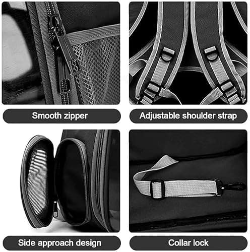 Premium Pet Carrier Backpack with Transparent Bubble Window - Breathable Space Capsule Travel Bag for Small Dogs, Cats & Rabbits, Ventilated Comfortable Rucksack. — view 6