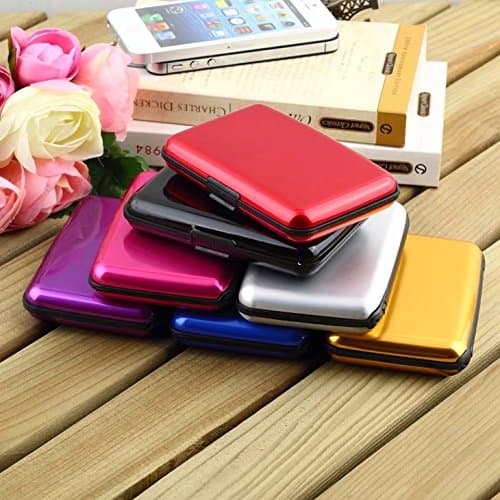 GreatDeals4you Aluma Aluminium Brown Wallet Credit Card Holder RFID Blocking — view 3