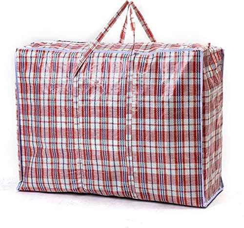 VIROSA EXTRA LARGE Strong and Durable Laundry Bags | PACK of 3 | 80cm x 60cm | Ideal for Laundry/Moving House/Shopping/Storage | Reusable Store Zip Bag, Red, Black, Blue — view 5