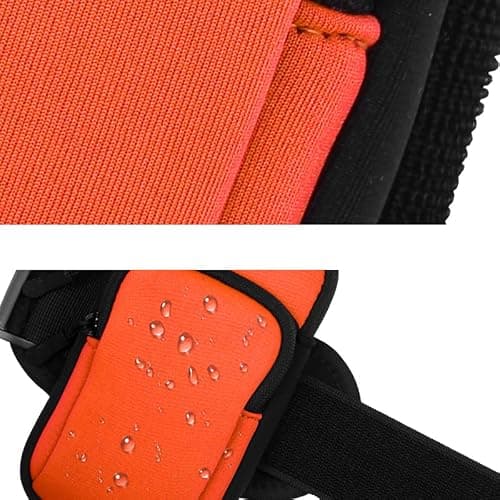 Fortitude Sports Arm Phone Holder | Waterproof Phone Pouch For Jogging, Cycling, Gym | Running Armband For iPhone, Samsung Galaxy, Huawei (Orange) — view 4